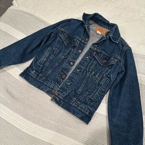 Vintage Levi's Classic Blue Denim Jacket size kids 14 or women’s xs